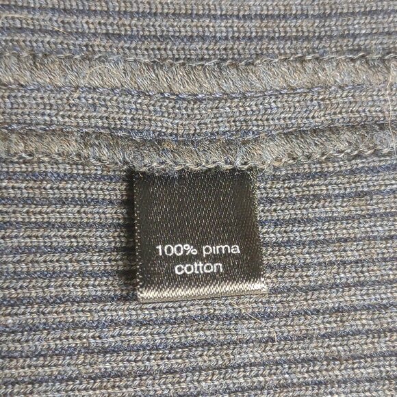 Peruvian Connection blue floral open front 100% Cotton cardigan womens Large - Picture 7 of 7